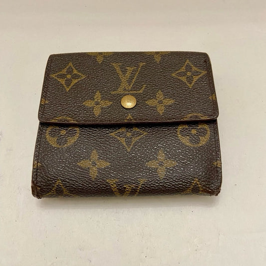 Vintage Louis Vuitton Brown Mono Mens Tri-fold Compact Wallet (D) (TH0815)
