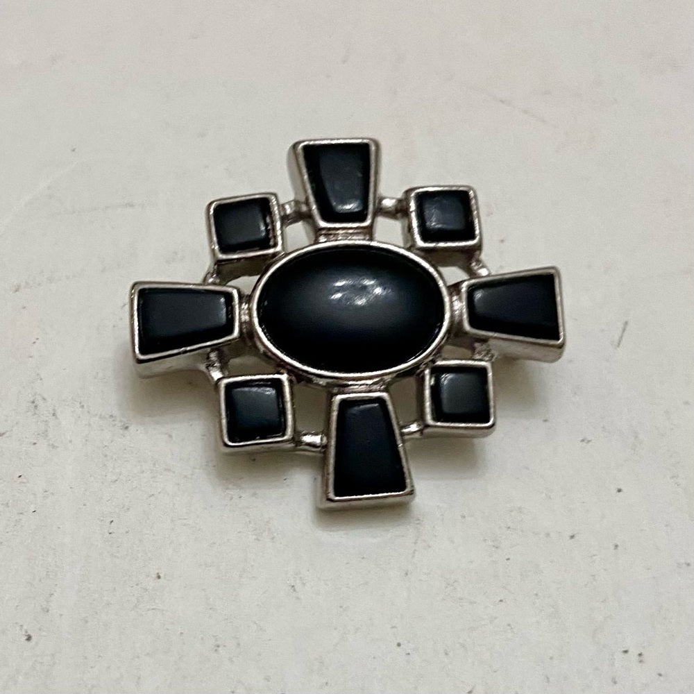 Vintage, Liz Claiborne Black and Silver Brooch