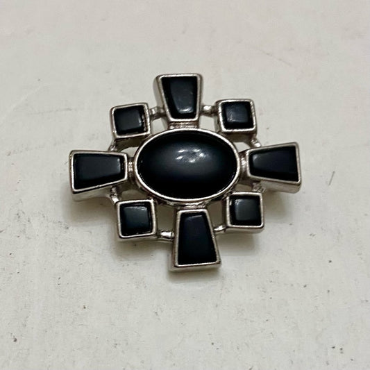 Vintage, Liz Claiborne Black and Silver Brooch
