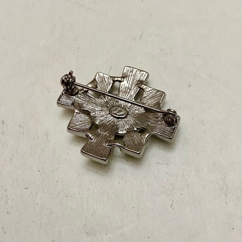 Vintage, Liz Claiborne Black and Silver Brooch