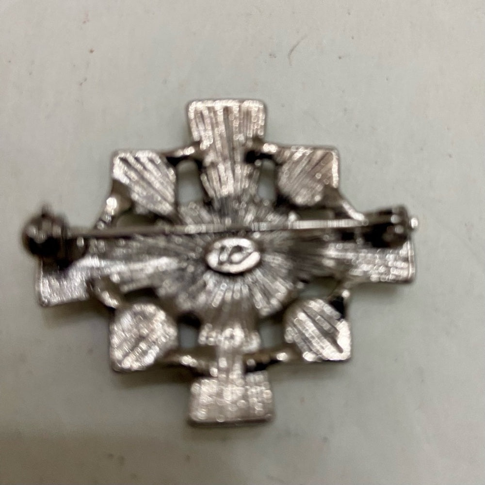 Vintage, Liz Claiborne Black and Silver Brooch