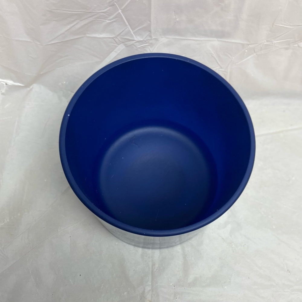 Vintage, Cobalt Blue Glass Candle ro Flower Vase or Planter  4.5in H x 5in D