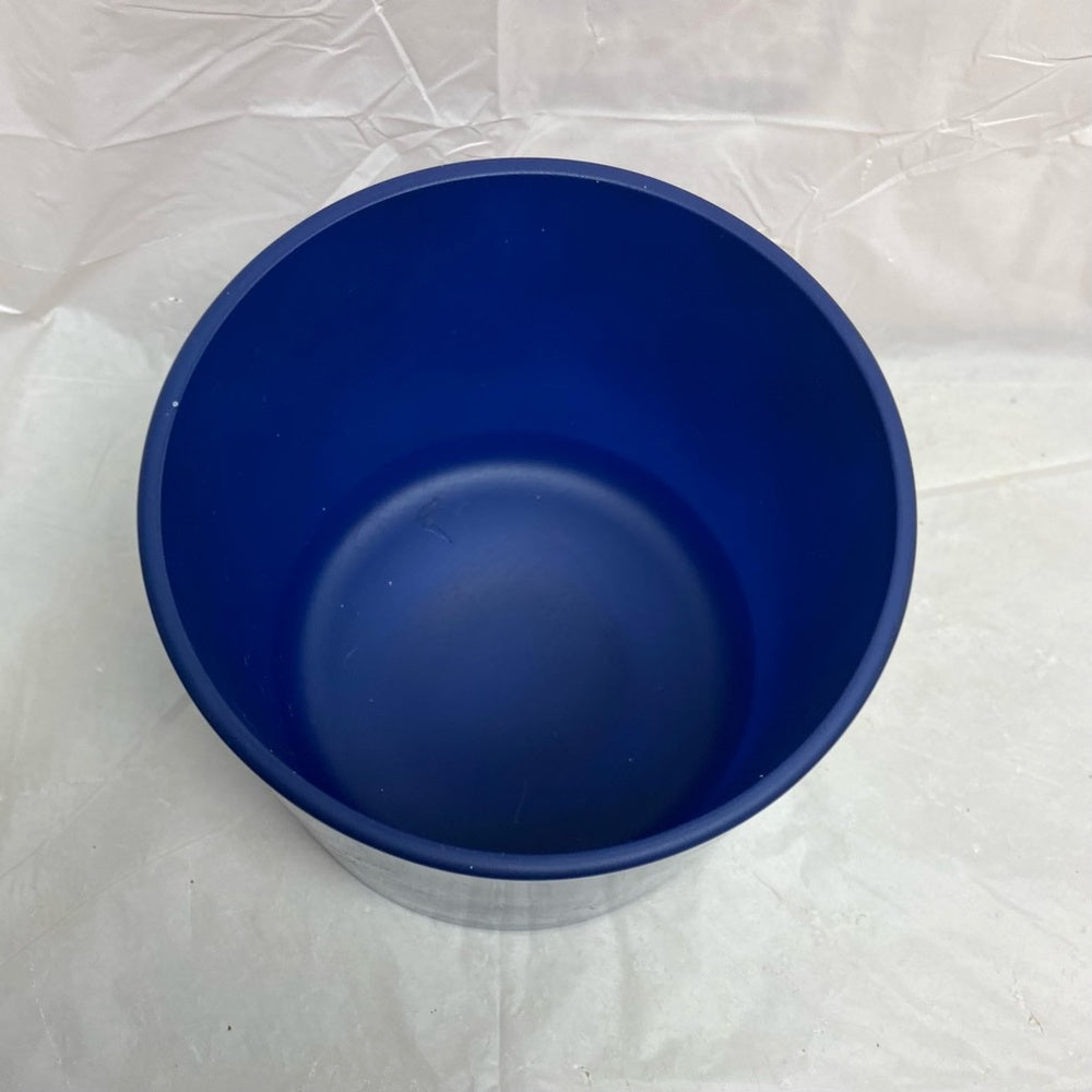 Vintage, Cobalt Blue Glass Candle ro Flower Vase or Planter  4.5in H x 5in D