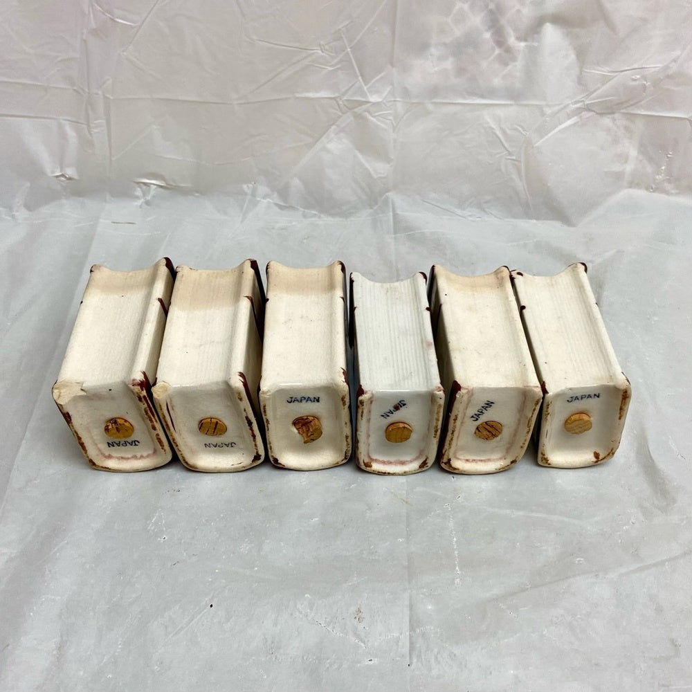 Vintage, Rare, Japan, 10-pc Holland-Windmill Shaker Set  with Wooden Rack