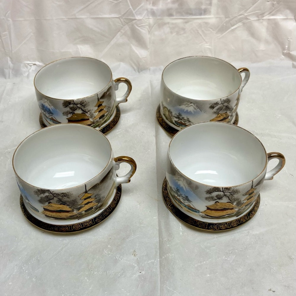 Vintage, Rare, Kutani, Japan 13-pc Luncheon-Tea Set (ZJ0524)  This is a beautifu