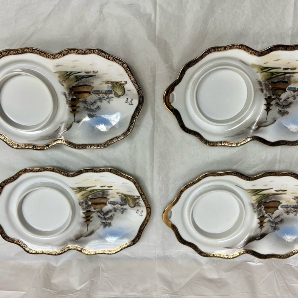 Vintage, Rare, Kutani, Japan 13-pc Luncheon-Tea Set (ZJ0524)  This is a beautifu