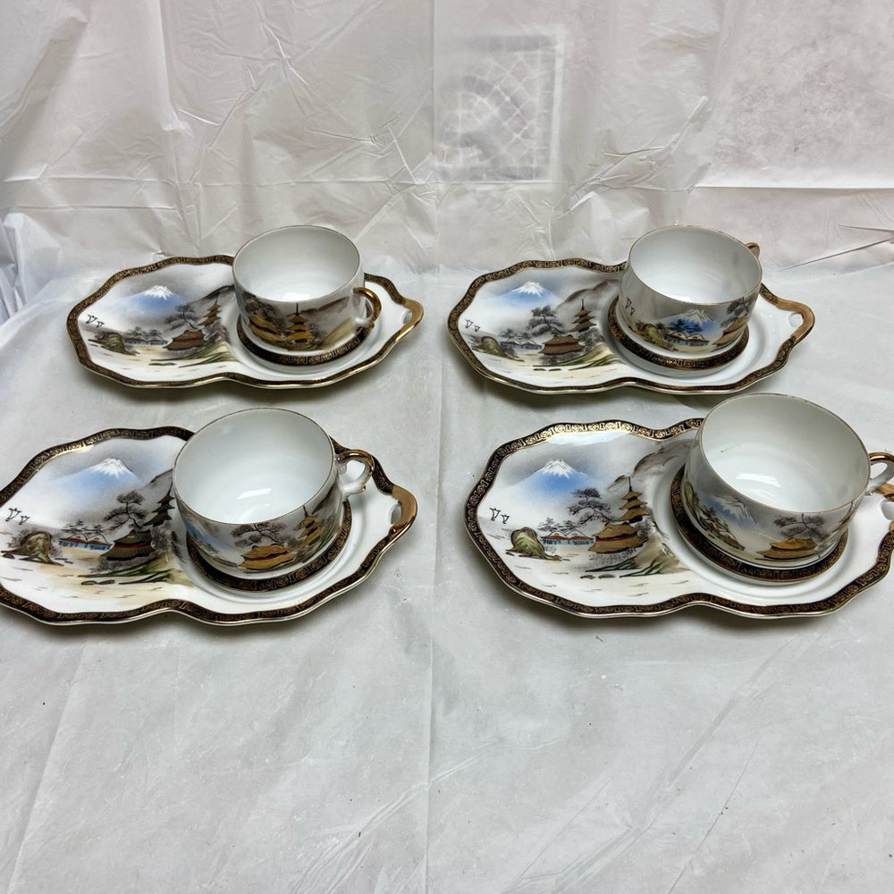 Vintage, Rare, Kutani, Japan 13-pc Luncheon-Tea Set (ZJ0524)  This is a beautifu