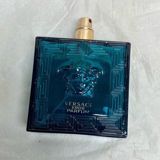 Vintage, Versace Teal Perfume Bottle Atomizer- Missing lid-Empty Bottle