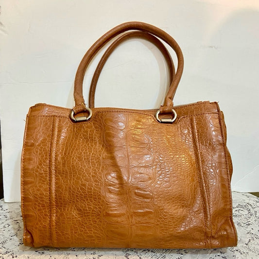Liz Claiborne Faux Crocodile Leather Handbag-Shoulder Bag 14in x 11in x 4in