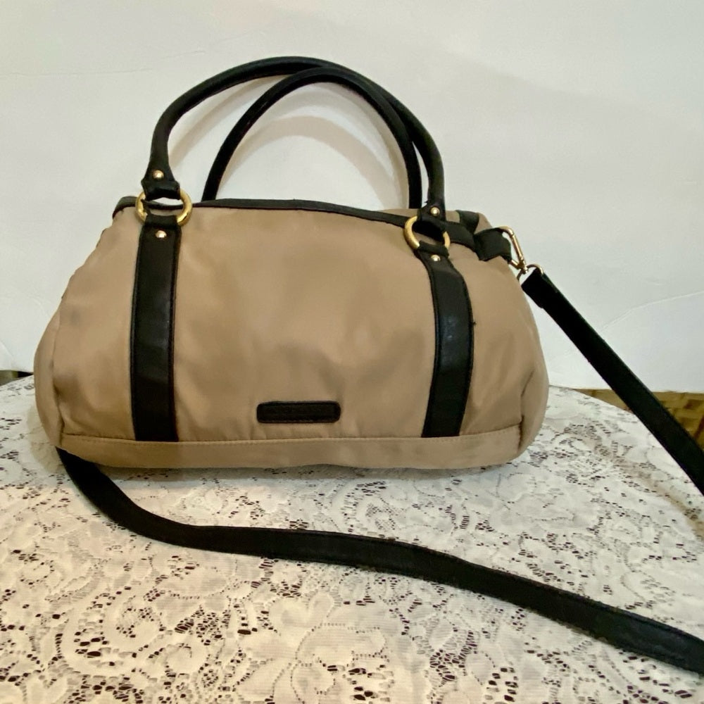 Anne Klein Khaki Canvas Handbag- Crossbody Bag (12.5in x 10in x 3.5in)