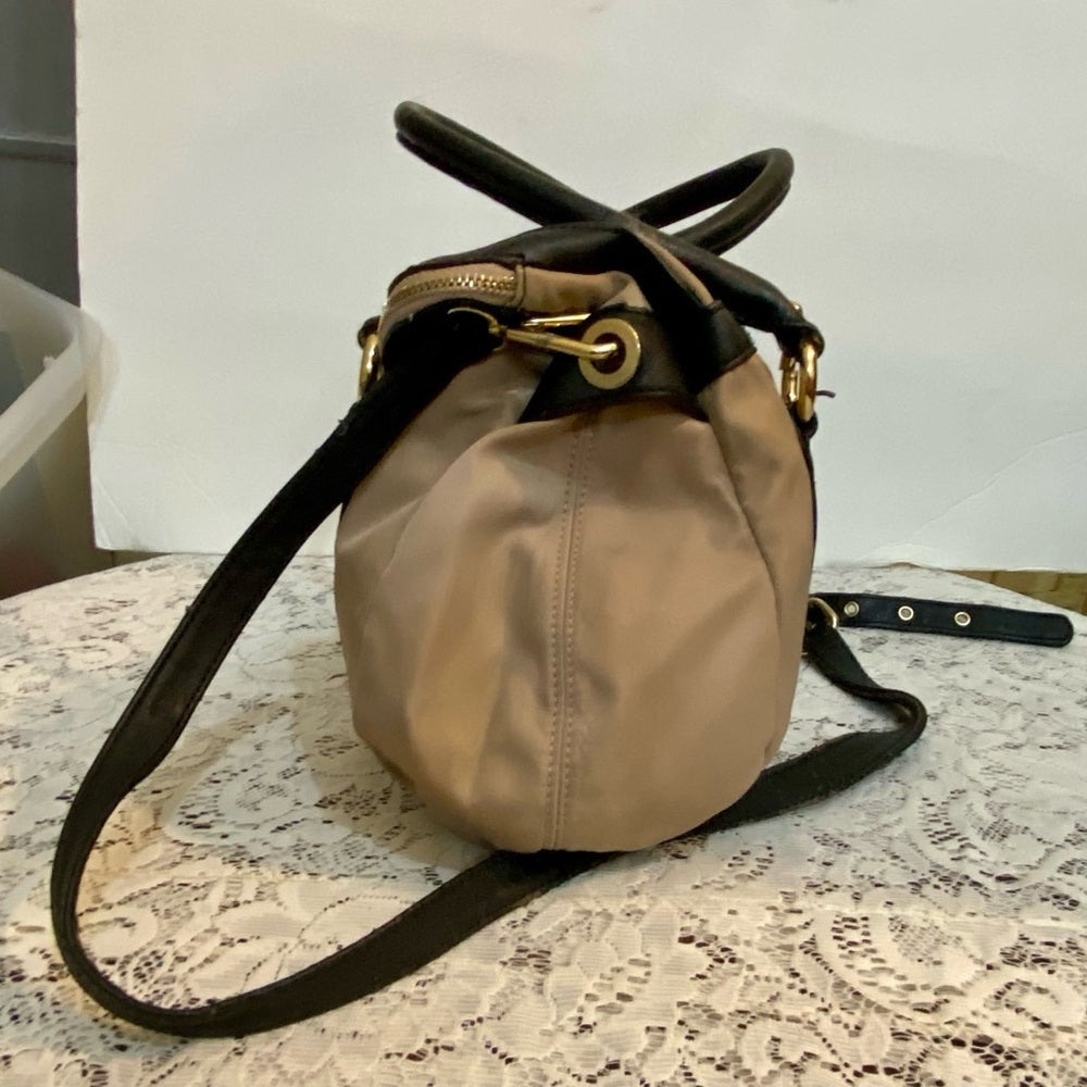 Anne Klein Khaki Canvas Handbag- Crossbody Bag (12.5in x 10in x 3.5in)