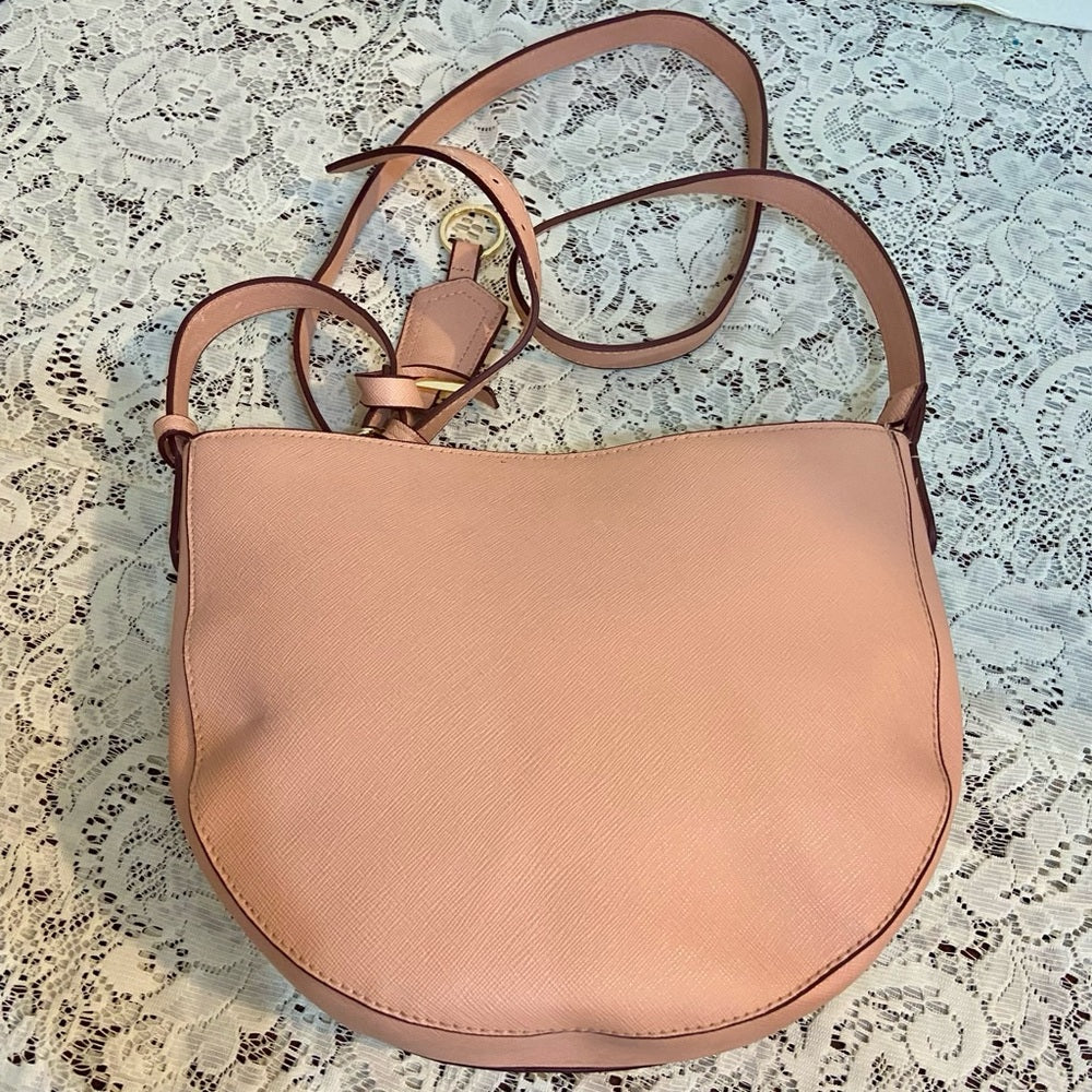 A New Day Pink Leather Crossbody Bag ( 9.5in x 9in x 2in)