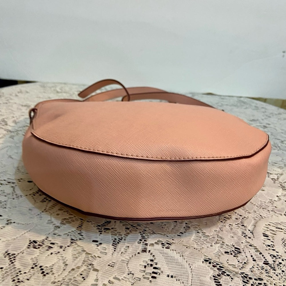A New Day Pink Leather Crossbody Bag ( 9.5in x 9in x 2in)