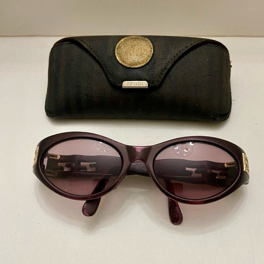 Vintage, Fendi Burgundy Bi-Focal with Case (5.5in x 1.75in x 2.5in)