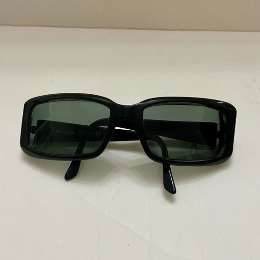 Vintage, Vogue, Italy, Black Rectangular Sunglasses (Frame Only)