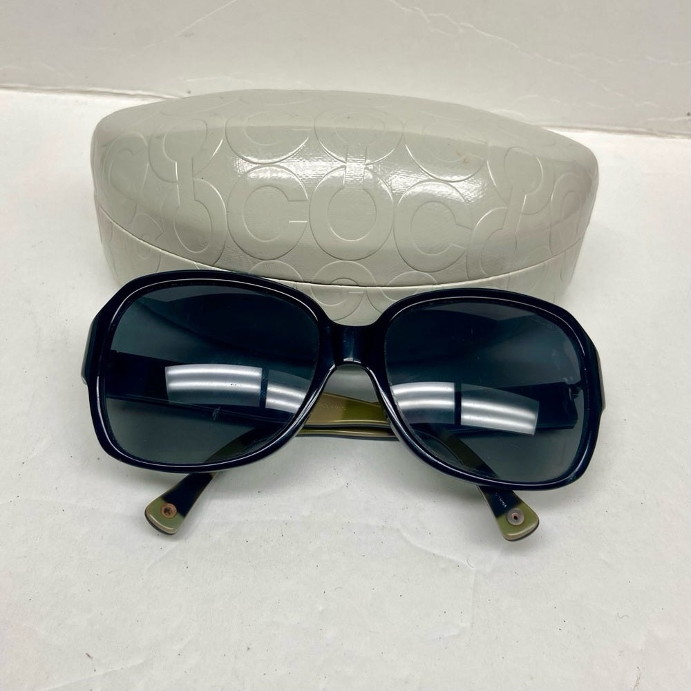 Coach Black/Stripes Large Sunglasses 511T3 59#16 135 Bridget 3P
