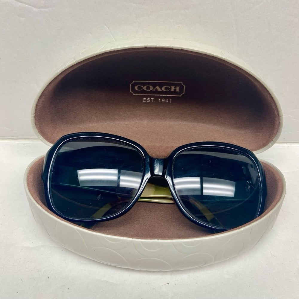 Coach Black/Stripes Large Sunglasses 511T3 59#16 135 Bridget 3P