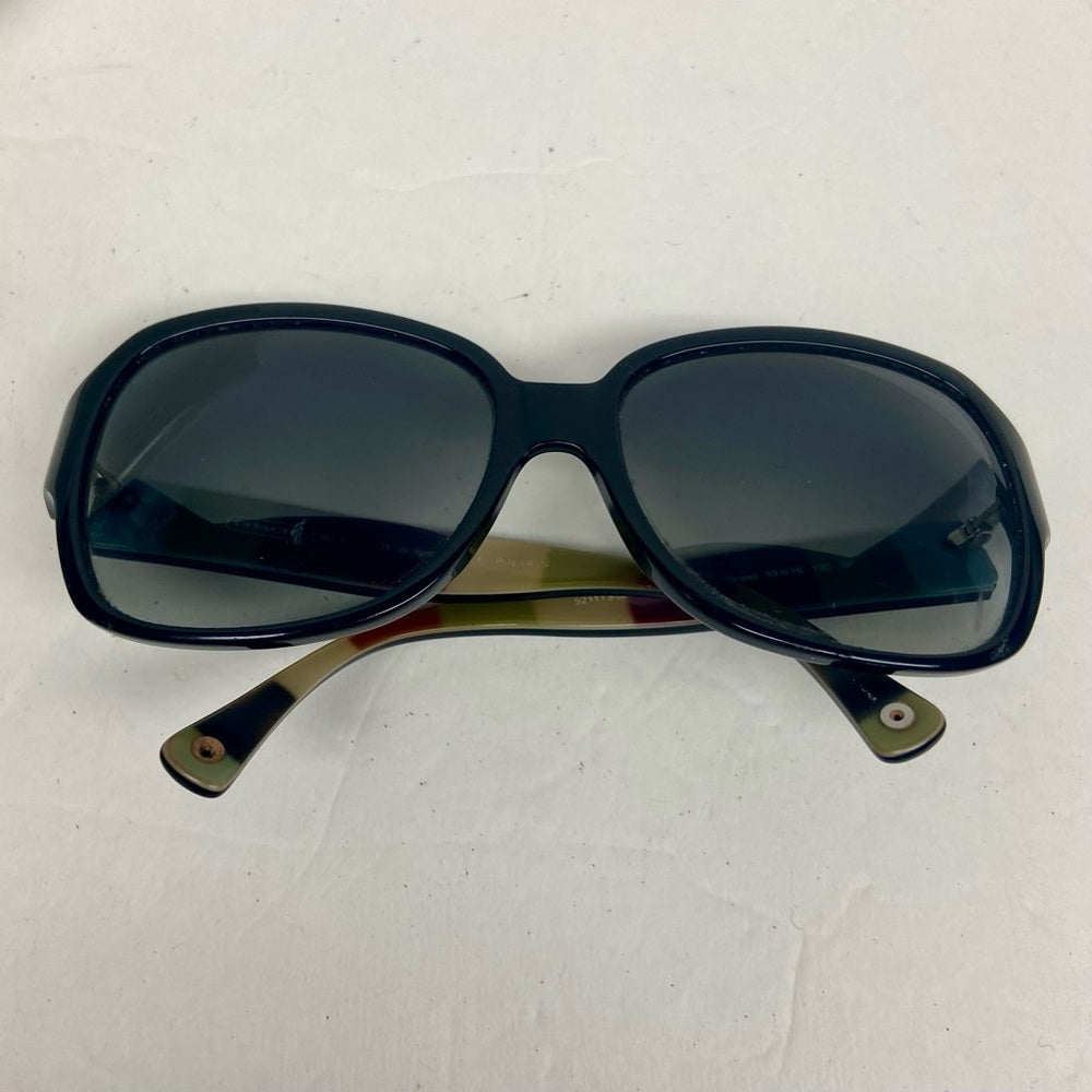 Coach Black/Stripes Large Sunglasses 511T3 59#16 135 Bridget 3P