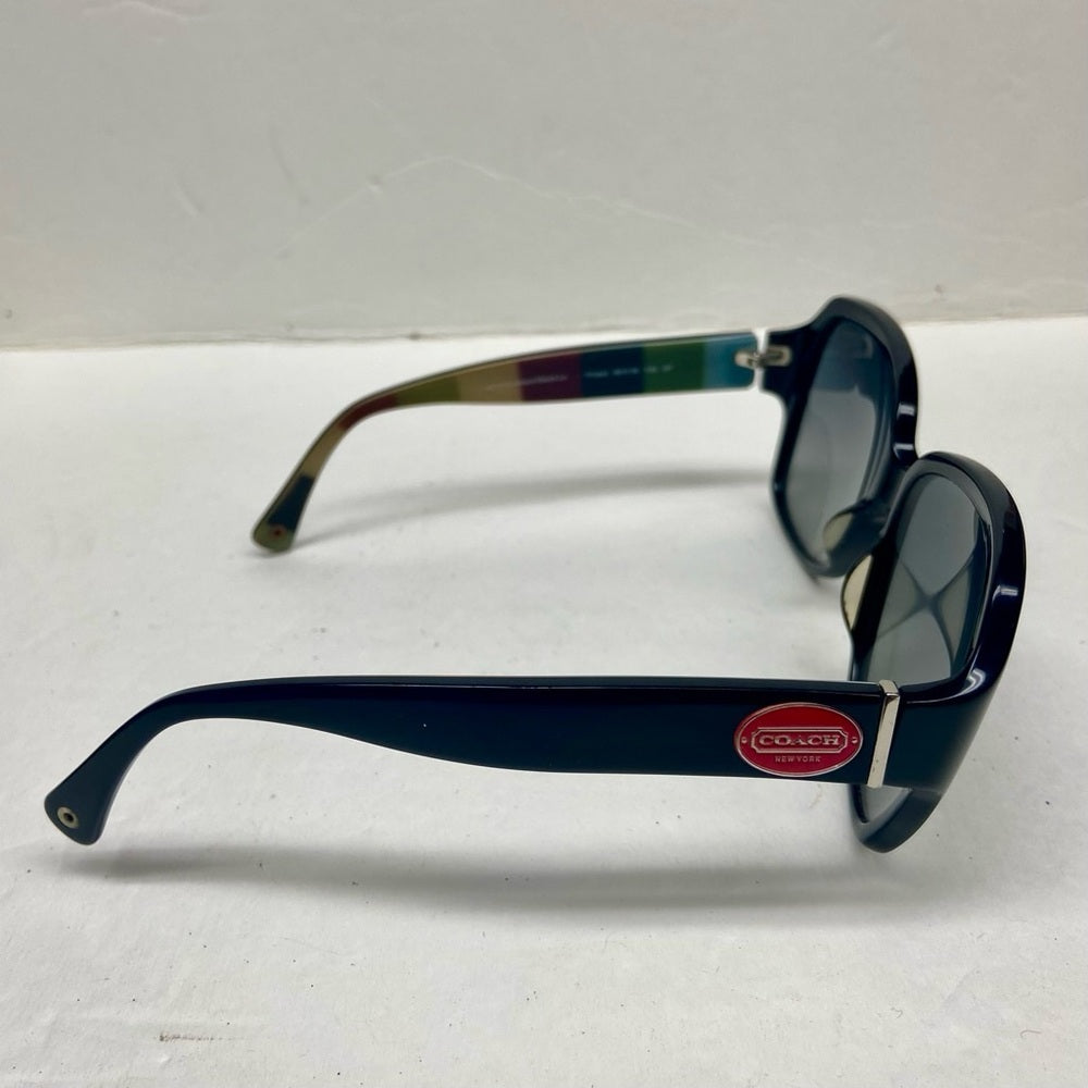 Coach Black/Stripes Large Sunglasses 511T3 59#16 135 Bridget 3P
