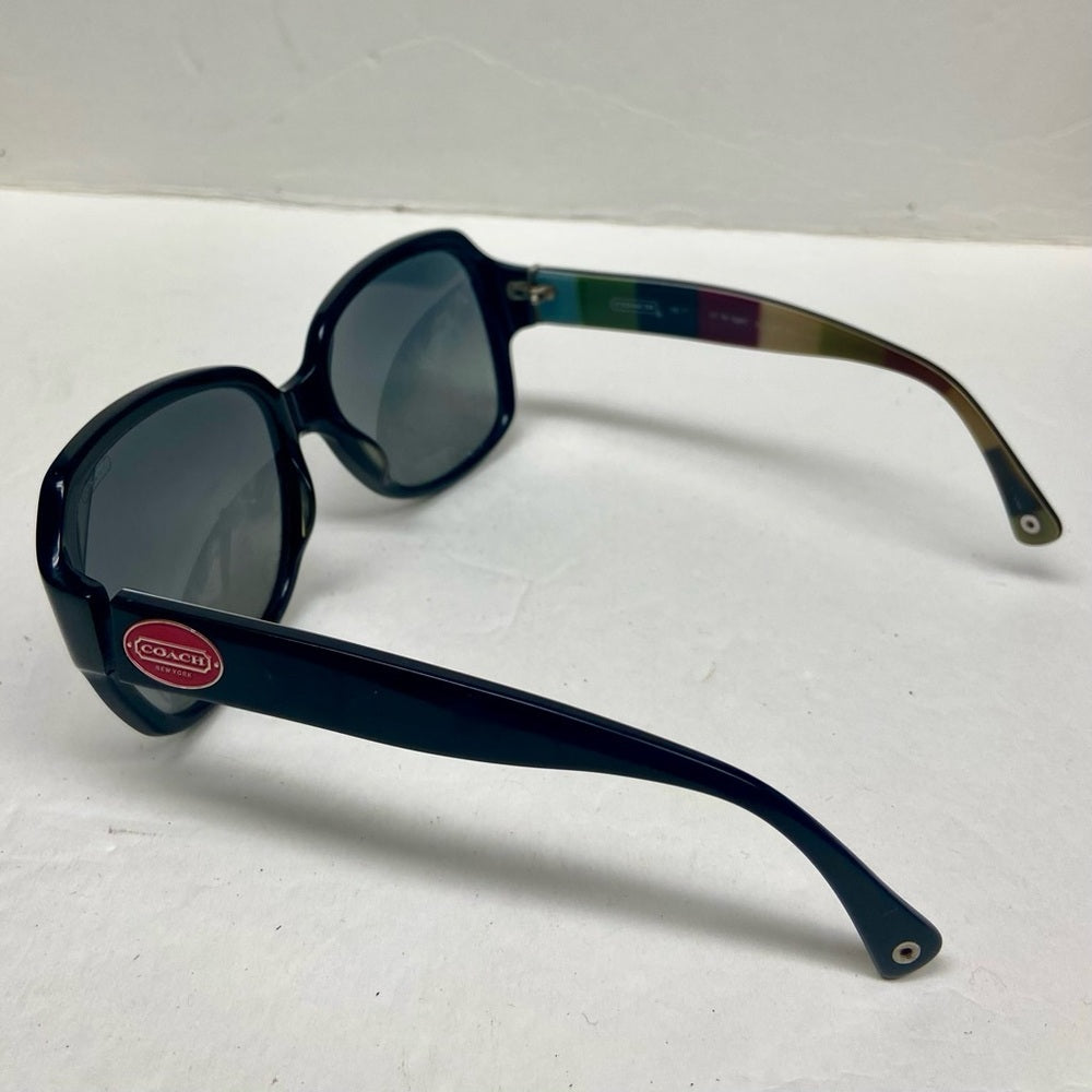 Coach Black/Stripes Large Sunglasses 511T3 59#16 135 Bridget 3P