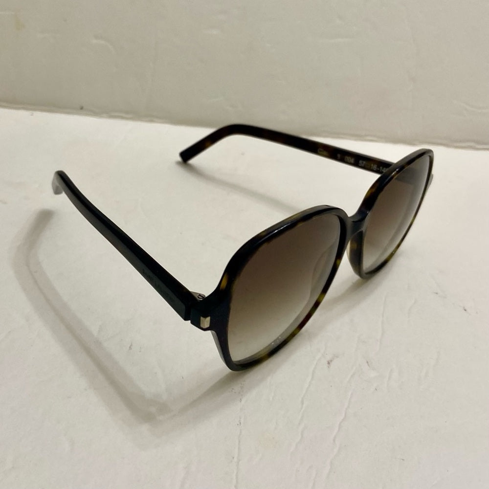 Saint Laurent, Italy Brown Tortoise Sunglasses 57#16 140