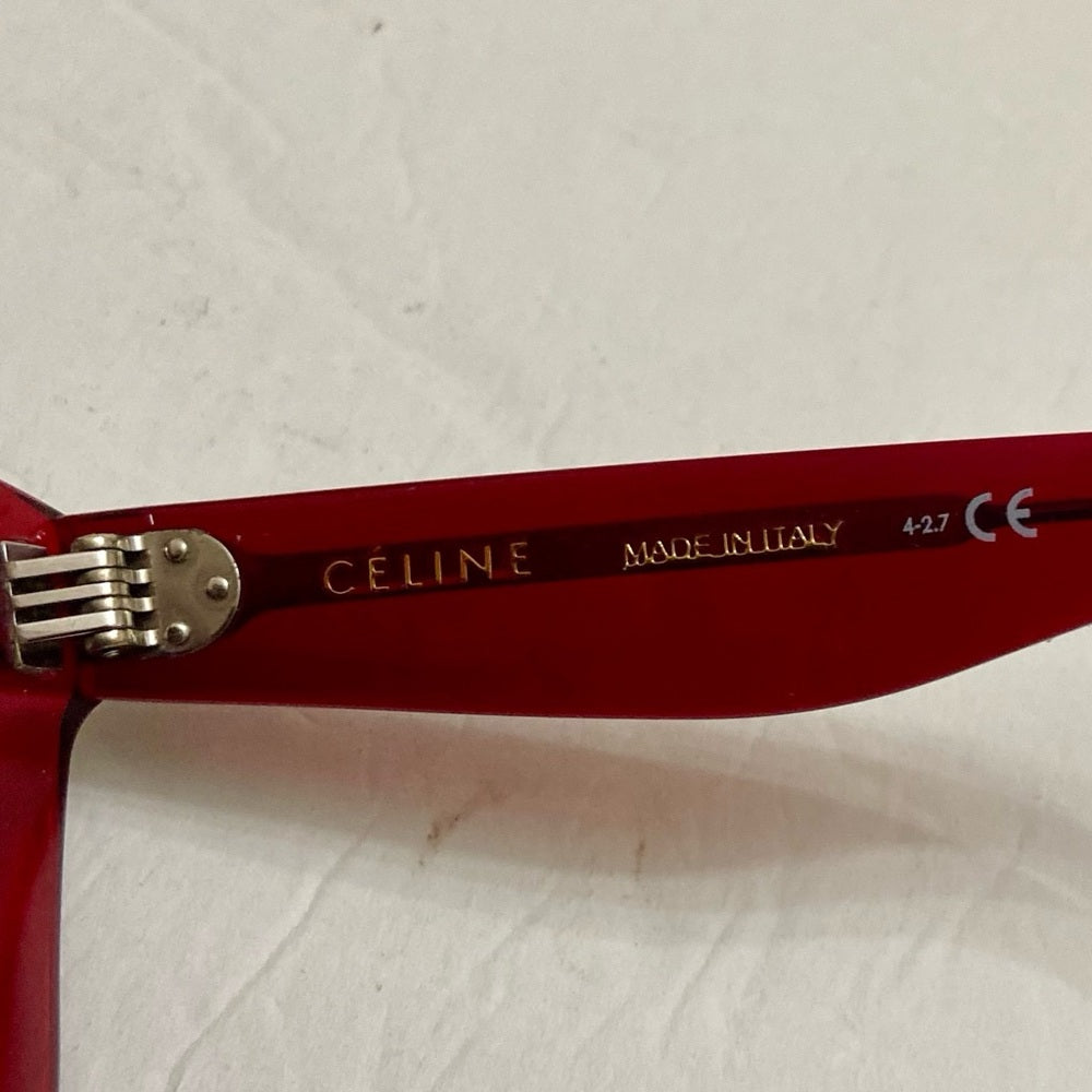 Celine, Italy Red Sunglasses 4.27 CE CL 400SF 66B 409#23 145-2