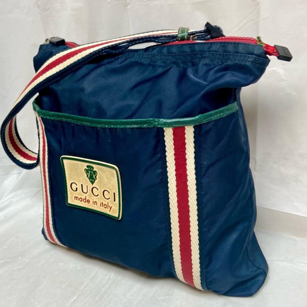 Vintage, Gucci, Rare Nylon, Red White and Blue Shoulder-Crossbody Bag