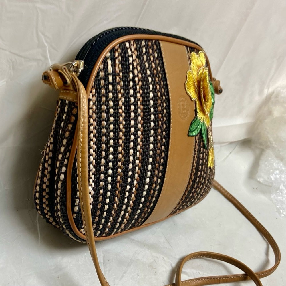 Authentic, Rare,  Fendi, Small Tweed Crossbody Bag 8in x 6.5in x 2in
