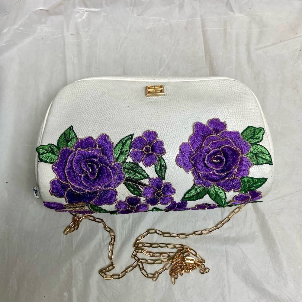 Vintage, Givenchy, Rare, Small White Leather Crossbody Bag 8.5in x 5in x 3in
