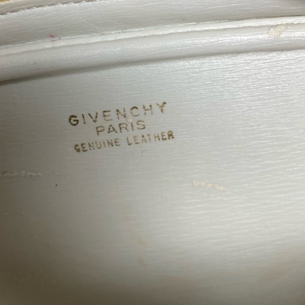 Vintage, Givenchy, Rare, Small White Leather Crossbody Bag 8.5in x 5in x 3in