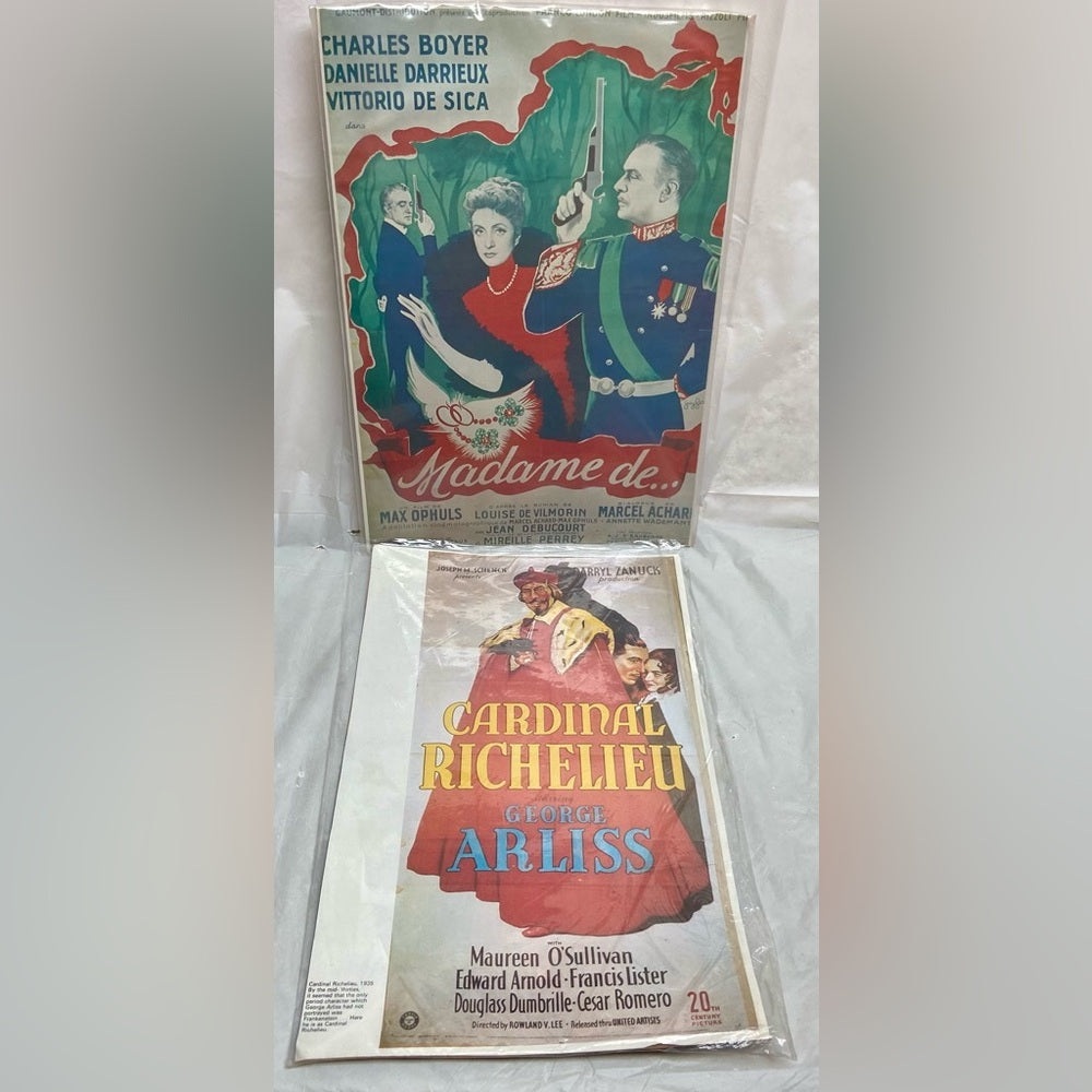 1953 Madame De and 1935 Cardinal Richelieu Movie Posters