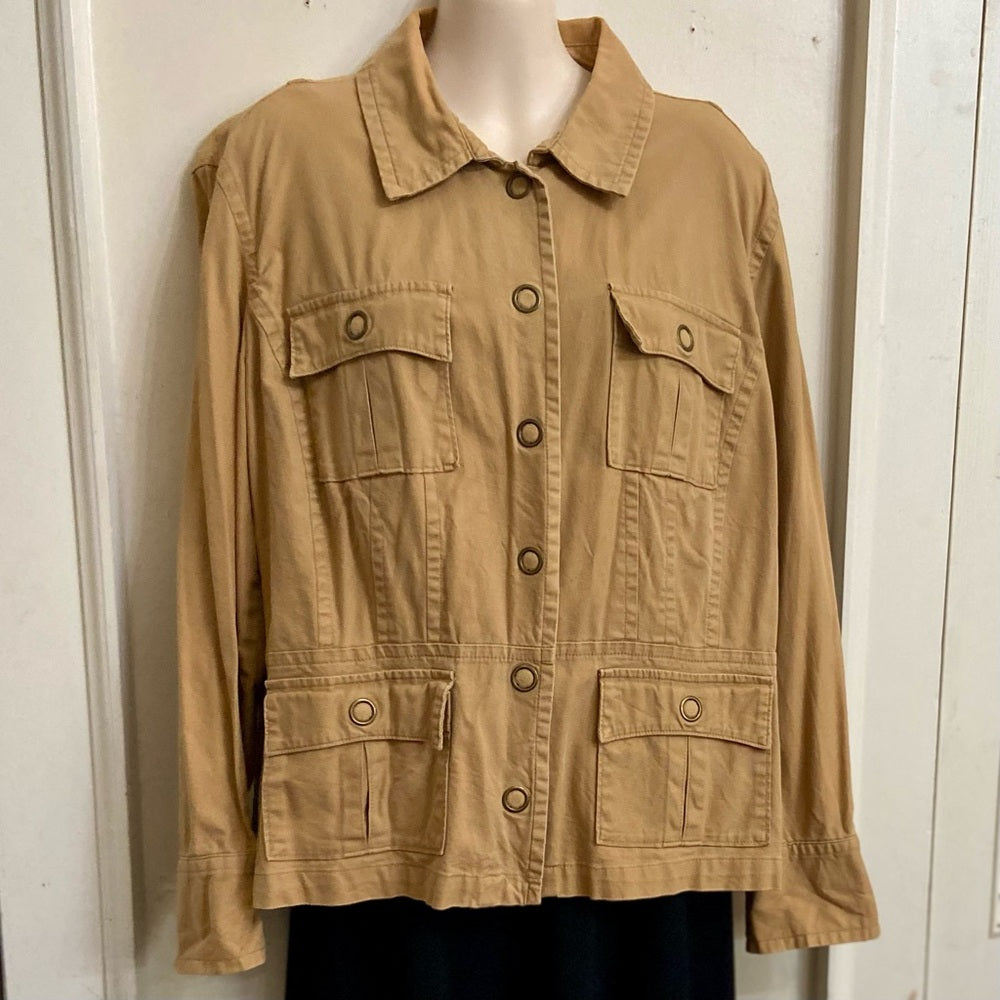 ANA Yellow-Tan Cotton Military Style Jacket - XL