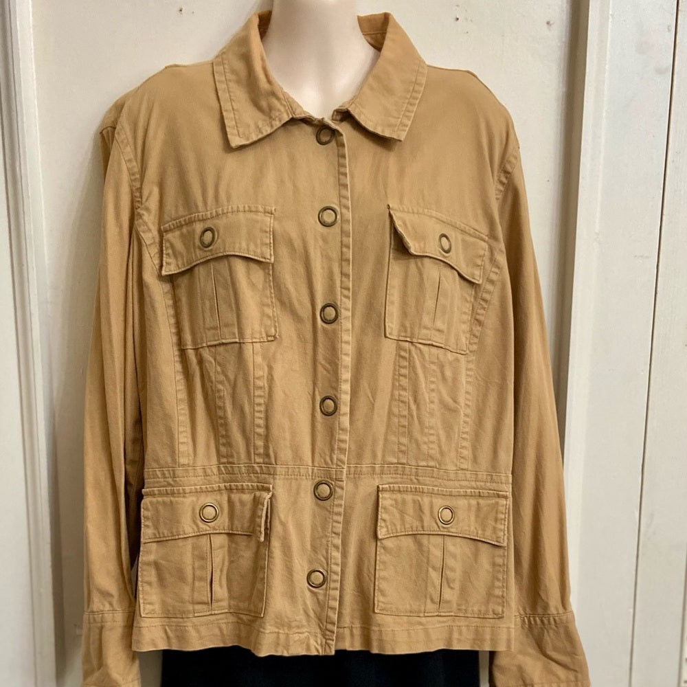 ANA Yellow-Tan Cotton Military Style Jacket - XL