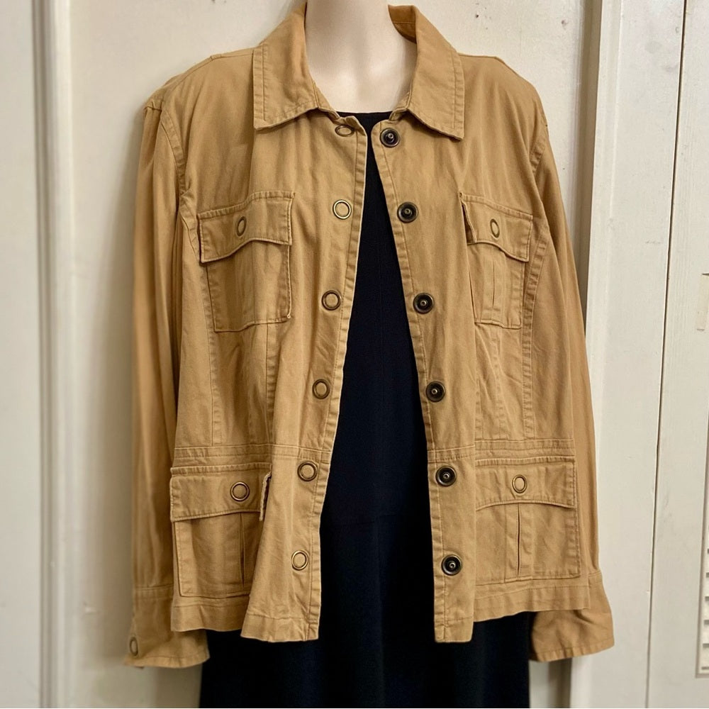 ANA Yellow-Tan Cotton Military Style Jacket - XL