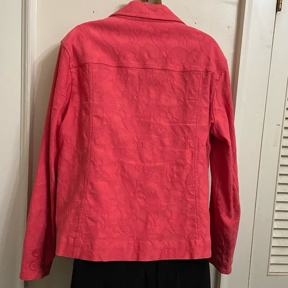 Croft and Barrow Fuchsia -Tangerine Coat-Jacket - Size XL