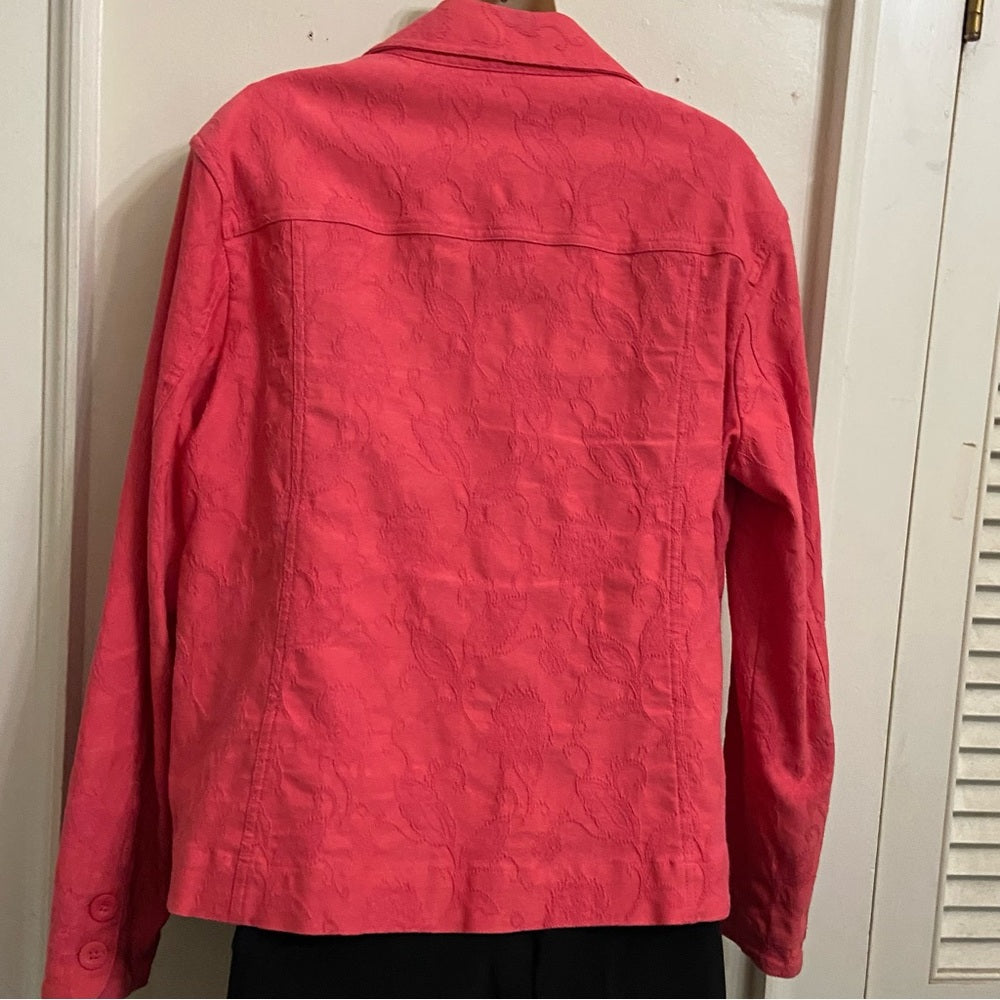 Croft and Barrow Fuchsia -Tangerine Coat-Jacket - Size XL