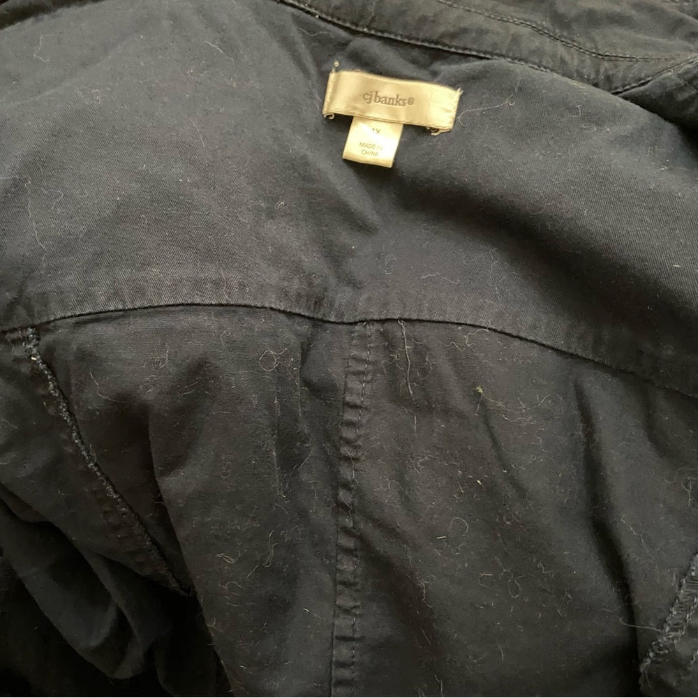 CJ  Banks Navy Blue Military Coat- Jacket - 1X