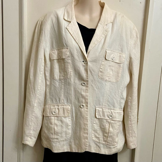 Merona Creame- Beige Blazer-Coat- Jacket - L