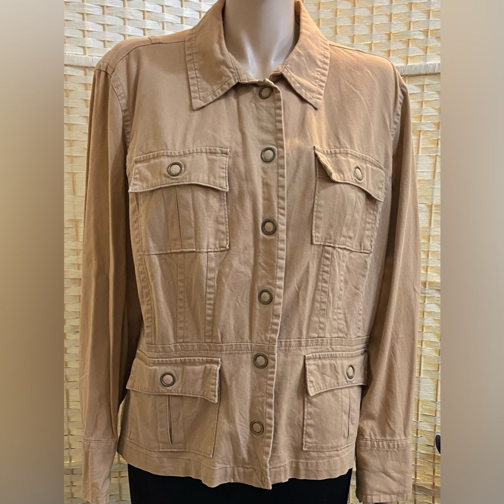 ANA Yellow-Tan Cotton Military Style Jacket - XL