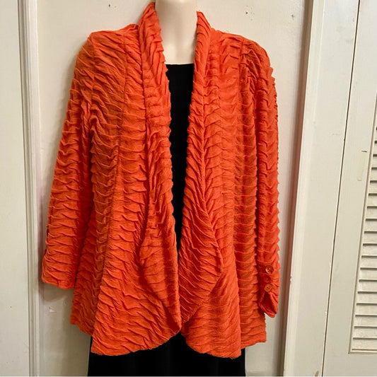 Stunning Orange- Tangerine Coat Blazer  M-L