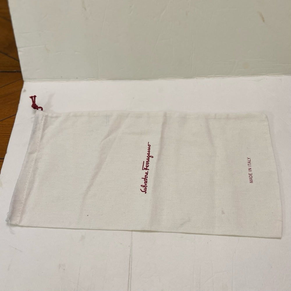 Ferragamo White Shoe Size Dust Bag 16in x 8in