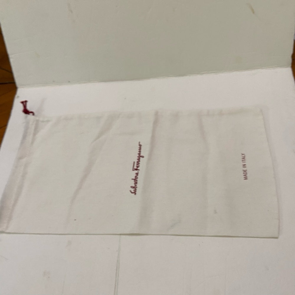 Ferragamo White Shoe Size Dust Bag 16in x 8in