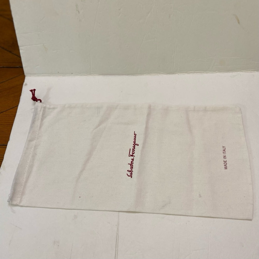 Ferragamo White Shoe Size Dust Bag 16in x 8in