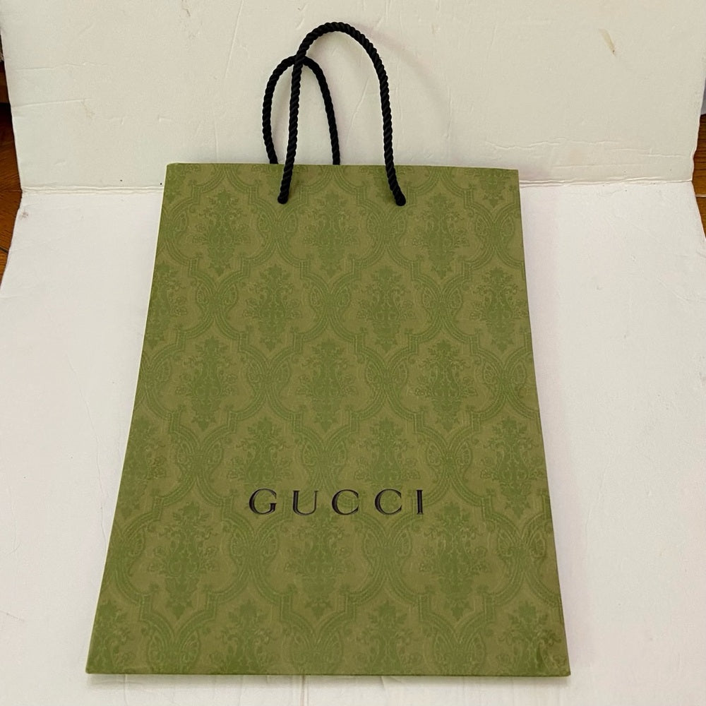One Gucci Large Green Gift Bag 14in x 10.5in x 5.5in