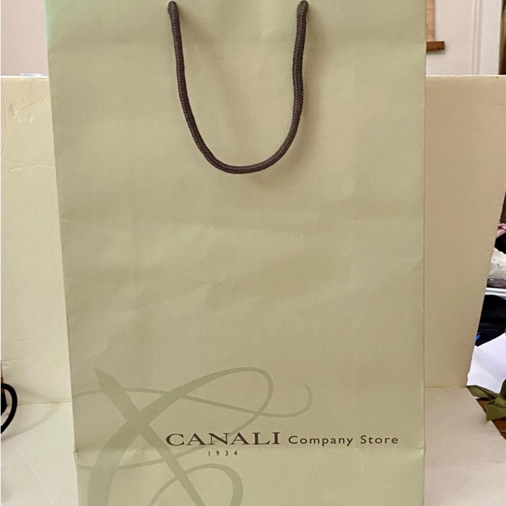 One Canali Large White  Gift Bag 17in x 11in x 9.5in
