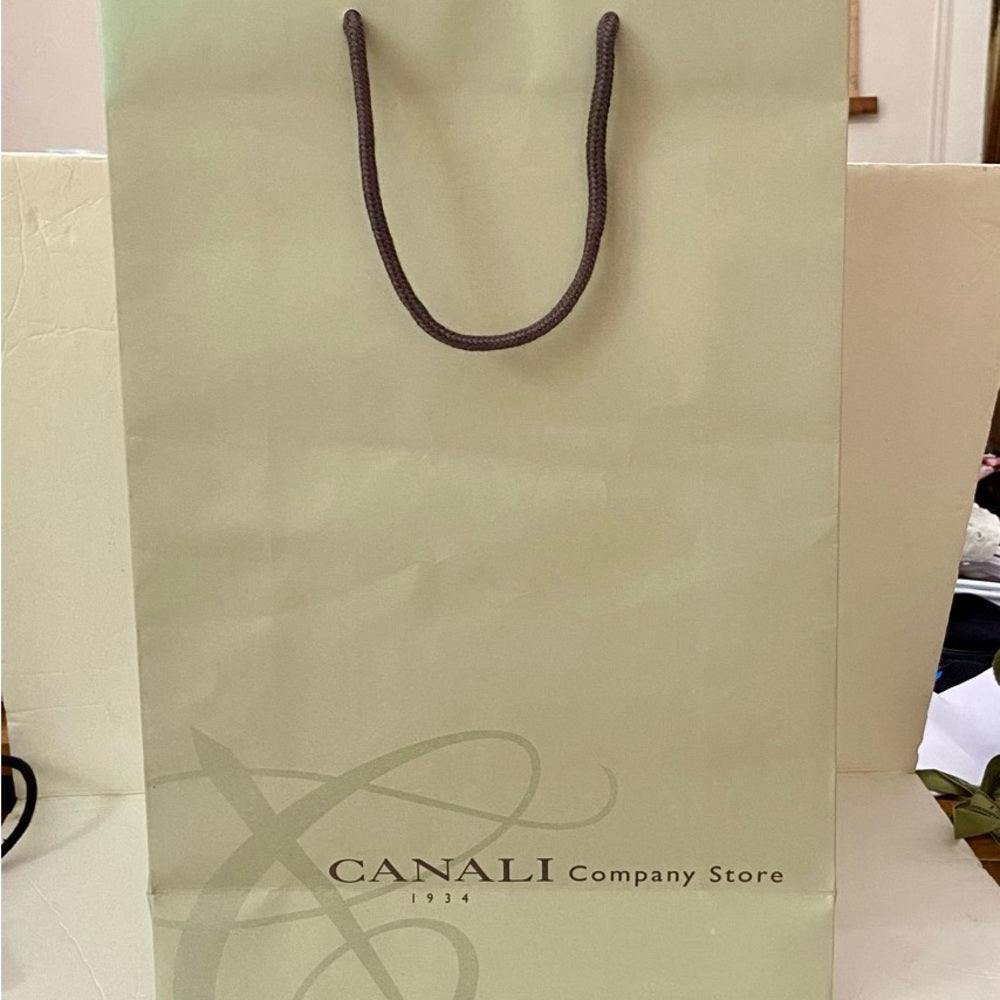 One Canali Large White  Gift Bag 17in x 11in x 9.5in
