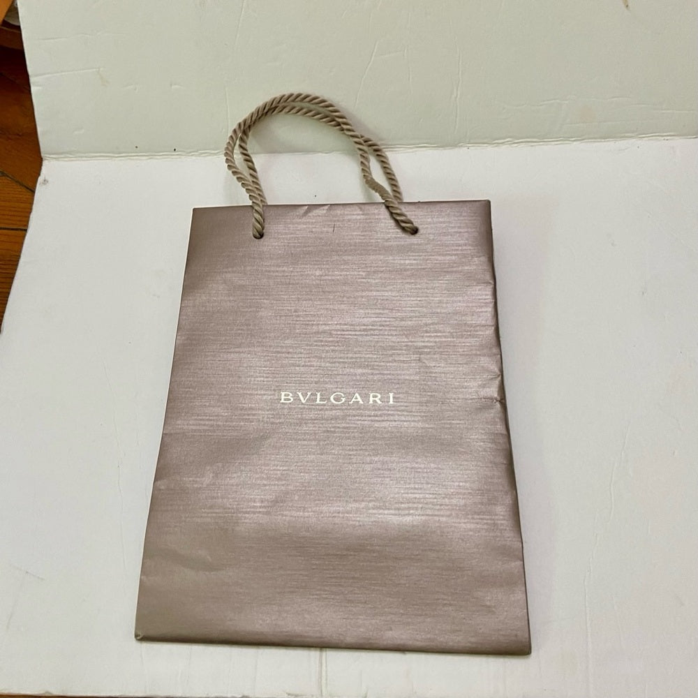 One Bulgari Medium Size Metallic Brown Gift Bag 11in x 8.5in x 4.5in