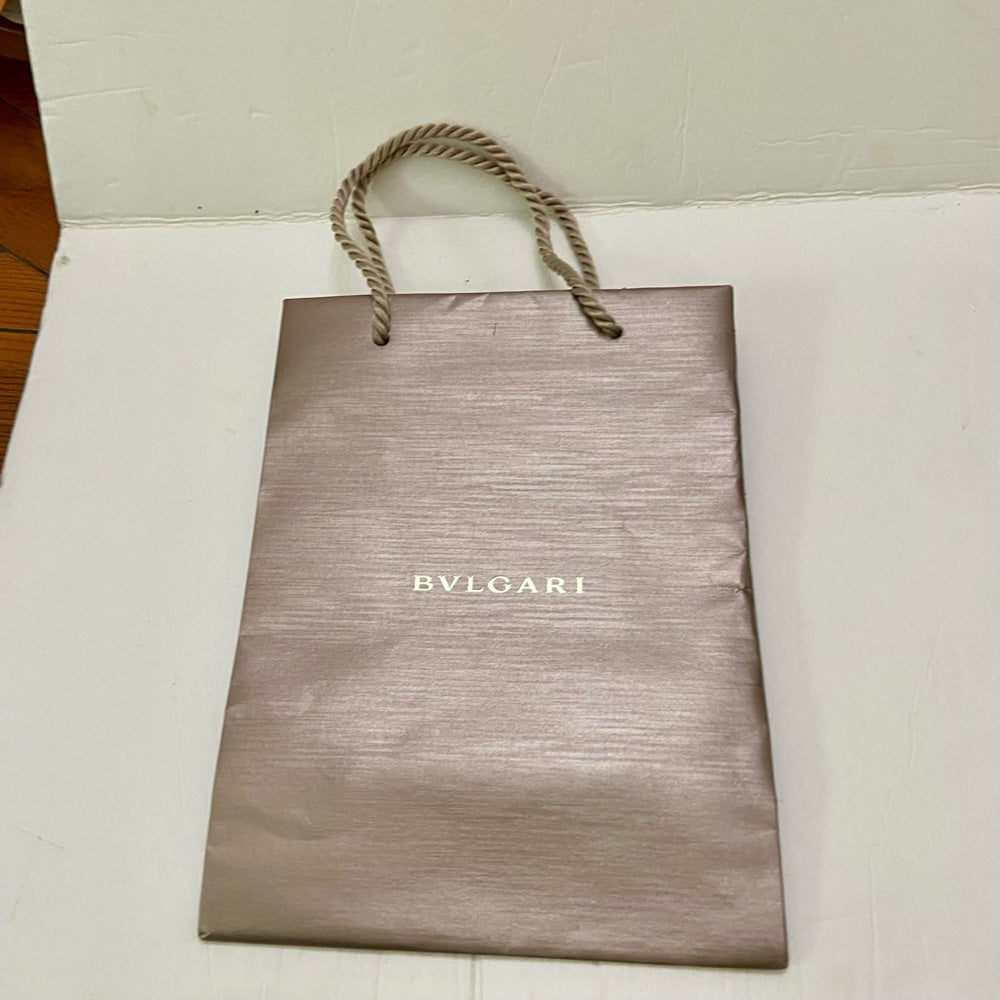 One Bulgari Medium Size Metallic Brown Gift Bag 11in x 8.5in x 4.5in