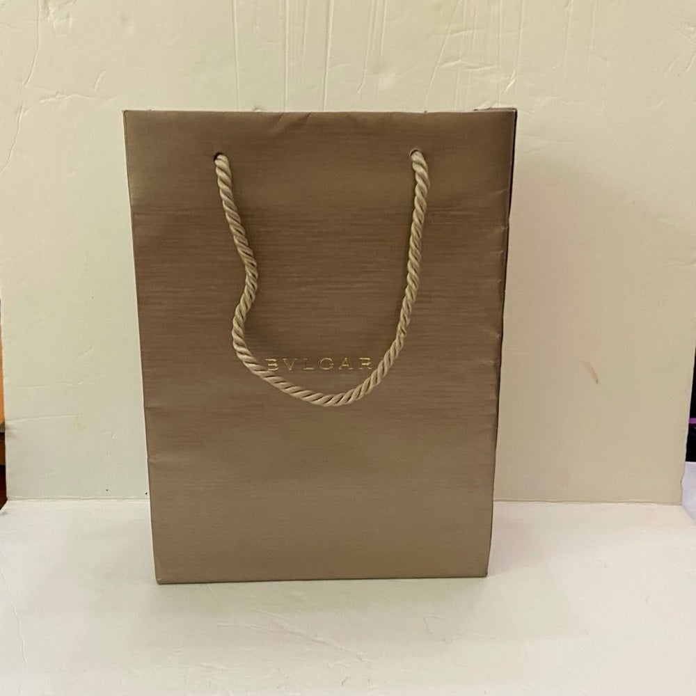 One Bulgari Medium Size Metallic Brown Gift Bag 11in x 8.5in x 4.5in