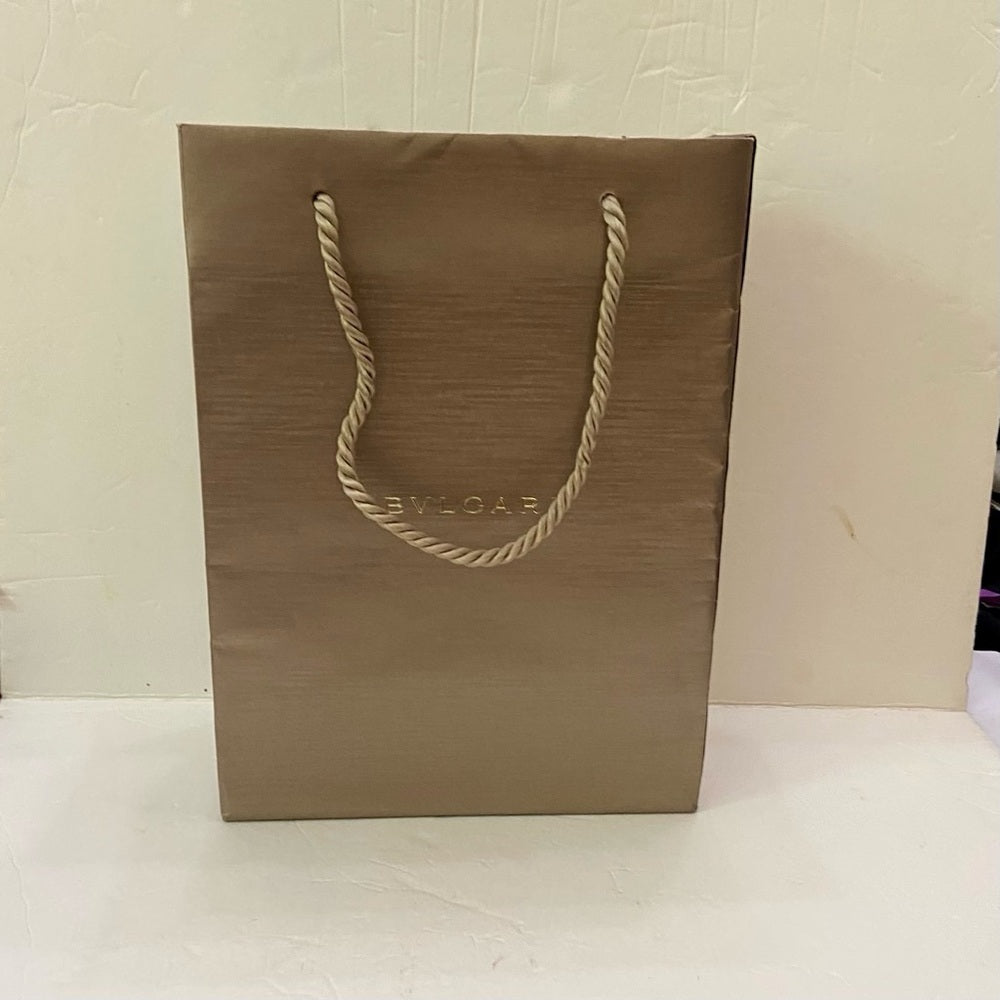 One Bulgari Medium Size Metallic Brown Gift Bag 11in x 8.5in x 4.5in